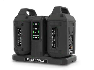 Toro - Flex Force 2-Pod 4.0 Amp lader - Varebillede med batterier